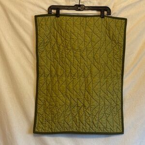 Quilted Olive Green Standard Pillow Sham